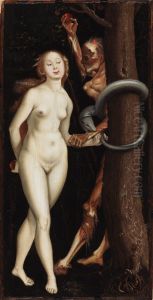 Eve, the Serpent, and Death by Hans Baldung Grien
