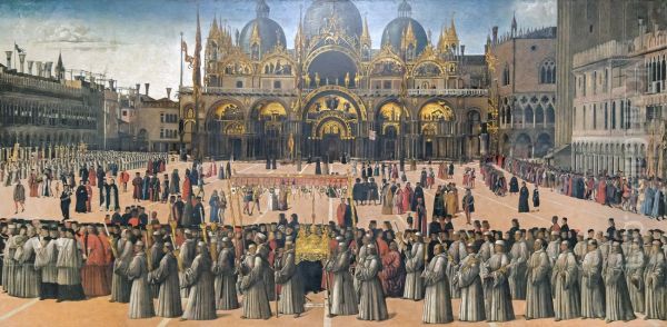 Procession in Piazza San Marco (Processione in piazza San Marco) - view 1