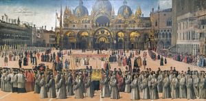 Procession in Piazza San Marco (Processione in piazza San Marco) by Gentile Bellini