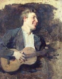 Gitarrenspieler by Henrich A. Weber