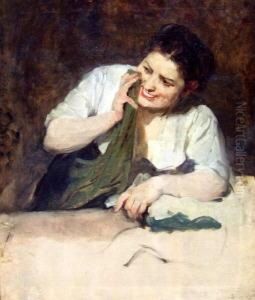 Lachende Frau by Henrich A. Weber