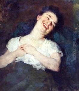 Lachende Frau by Henrich A. Weber