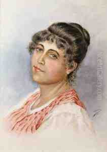 Portrait De Femme by Johannes Weber