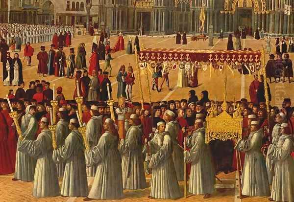 Procession in Piazza S. Marco (detail) 1496 - view 1