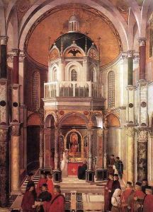 The Healing of Pietro dei Ludovici c. 1501 by Gentile Bellini