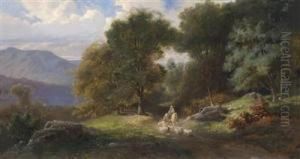 Seascape With Shepherdess On Her Way Home Seascape With Shepherdess On Her Way Home