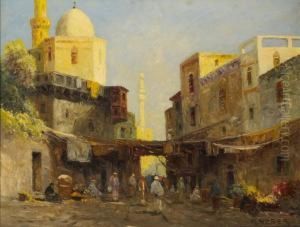 Rue Animee A Smyrne by Rudolf Weber
