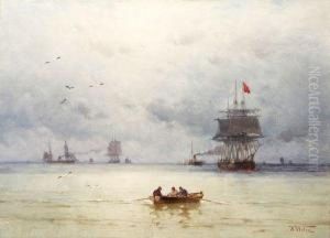 Navires Au Large De Boulogne