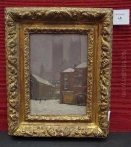 Lincoln Cathedral In The Snow by Alfred George Webster