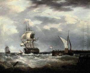 A Dutch Emigrant Ship Dropping The Pilot And Leaving Her Homeland Astern