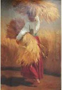 Paysanne Aux Bottes De Foin by August Weckesser
