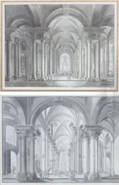 Deux Interieurs D'eglise - view 1