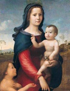 The Madonna and Child with the Infant St John the Baptist 1515-18 by Giuliano Bugiardini