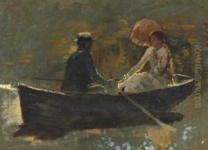 The Pink Parasol by Edwin Lord Weeks