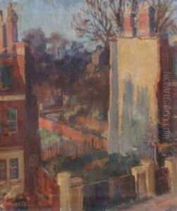 Suburban Street Scene by Sydney Thomas Ch. Weeks