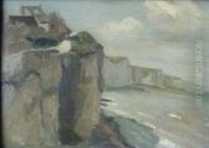 Les Falaises D'etretat by Jean-Joseph Weerts