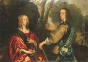 Double Portrait Of A Lady And A Gentleman by John Weesop
