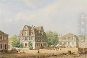 A Town Square, Prussia by Adolf Wegelin