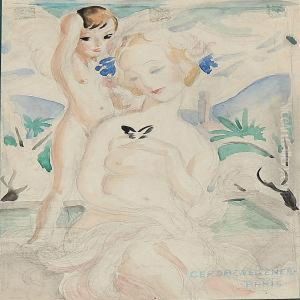 Woman And Amor by Gerda Wegener