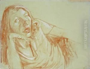 "liegende (frau Carlowitz)" by Otto Wegener