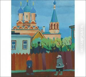 On The Way To The Church by Einari Wehmas
