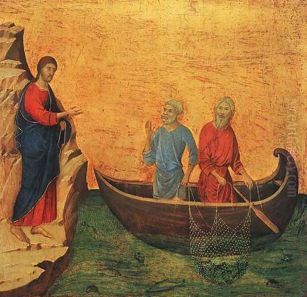 The Calling of the Apostles Peter and Andrew 1308-1311 by Duccio Di Buoninsegna