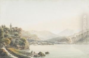 Vue Du Village De Brienz by Jakob Samuel Weibel