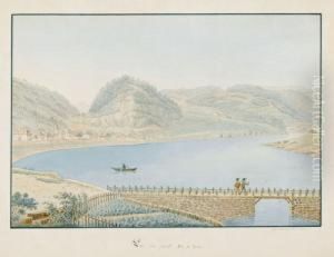 Vue Du Pont Lac De Joux by Jakob Samuel Weibel