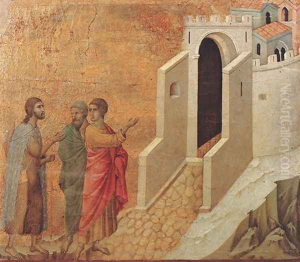 Road to Emmaus 1308-11 by Duccio Di Buoninsegna