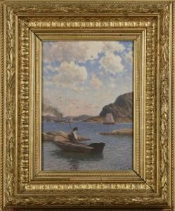 Fjordlandskap Med Batar thumbnail