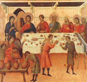 Wedding at Cana 1308-11 by Duccio Di Buoninsegna