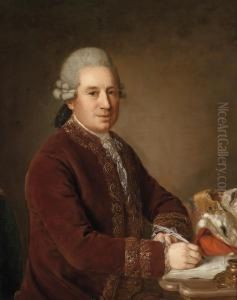 Portrait Of An Austrian Nobleman At Hisdesk
