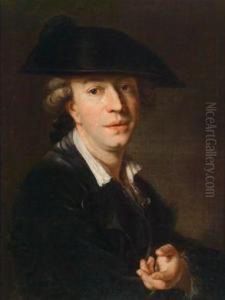 Bildnis Eines Herrn Mitschwarzem Hut by Johann Georg Weikert