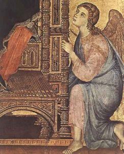 Rucellai Madonna (detail 3) 1285 by Duccio Di Buoninsegna