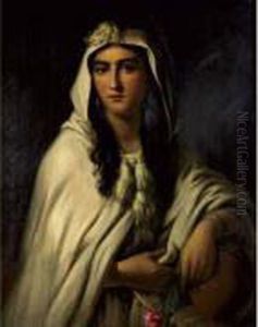 Portrait De Femme Au Chale by Joseph Weingartner