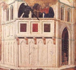 Temptation on the Temple 1308-11 by Duccio Di Buoninsegna
