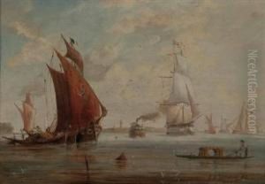 "schiffe Und Gondel In Der Lagune Von Venedig"