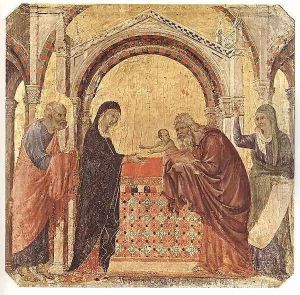 Presentation in the Temple 1308-11 by Duccio Di Buoninsegna
