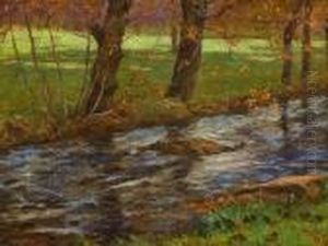 Autumn Brook by John Ferguson Weir