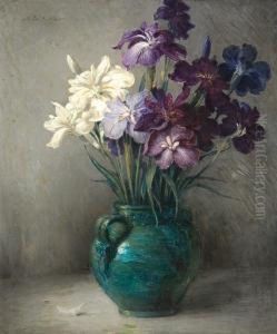''oriental Iris'' by John Ferguson Weir