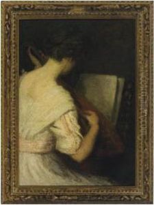The Lute Player by Julian Alden Weir