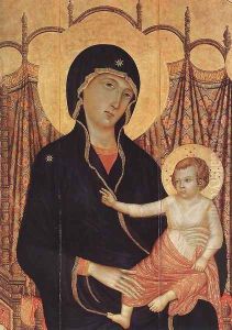 Rucellai Madonna (detail 1) 1285 by Duccio Di Buoninsegna