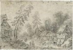 Landschaft Mit Bauerngehoften by Franz Edmund Weirotter