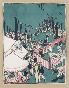 Circus,
Vielfigurige Darstellung Mit Flanierenden by Albert Weisgerber