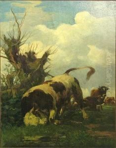 The Scratching Bull by Viktor Weishaupt
