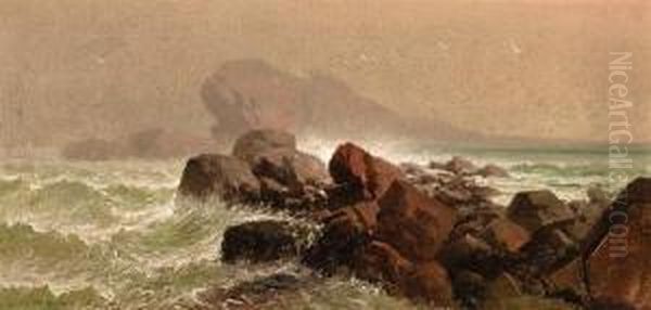 A Rocky Shore On The New England Coast - view 1