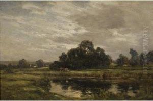 Barbizon Countryside Landscape by Jose Weiss