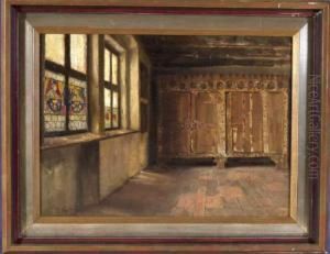Interieur Mit Gotischen Schranken by Rudolf Johann Weiss