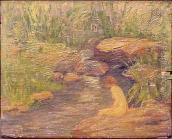 Bather By A Stream - view 1