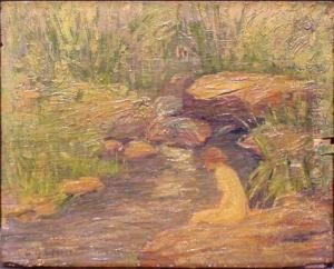 Bather By A Stream Bather By A Stream